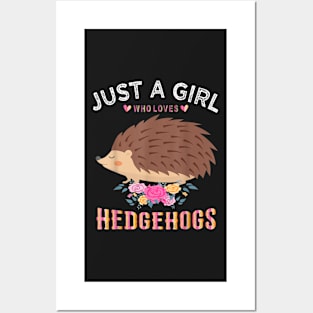Just A Girl Who Loves Hedgehogs Posters and Art